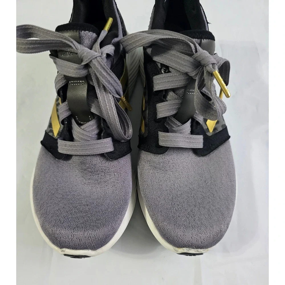 Adidas Edge Lux 4 Grey Leopard Gold Running Shoes FV8577 Womens 8.5